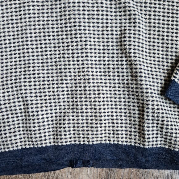 Vintage Christian Dior cardigan navy blue brown women's size small in very good - Picture 8 of 10